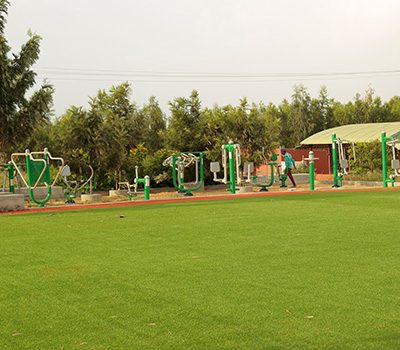 Outdoor gym area